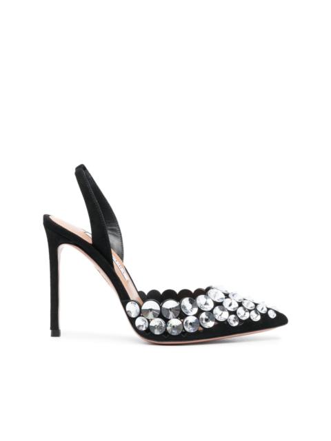 AQUAZZURA Maxi-Tequila 110mm crystal-embellished pumps | REVERSIBLE