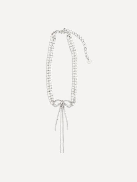 self-portrait Crystal double bow Choker