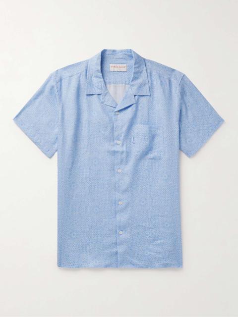 Milan 23 Camp-Collar Printed Linen Shirt