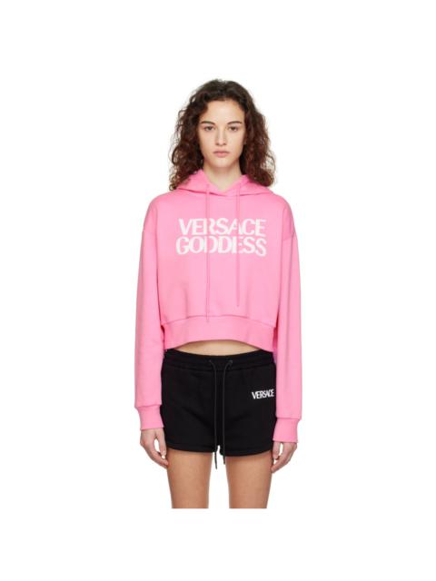 VERSACE Pink Embroidered Hoodie
