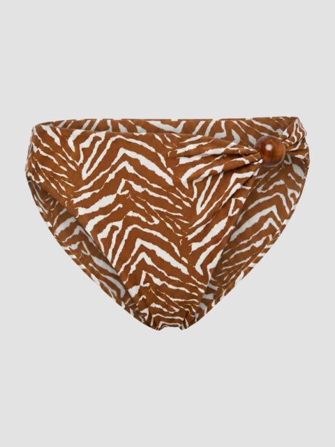 NICHOLAS Women's Salina Beaded Bikini Bottom - Abstract Animal