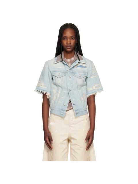 Acne Studios Blue Mended Denim Jacket