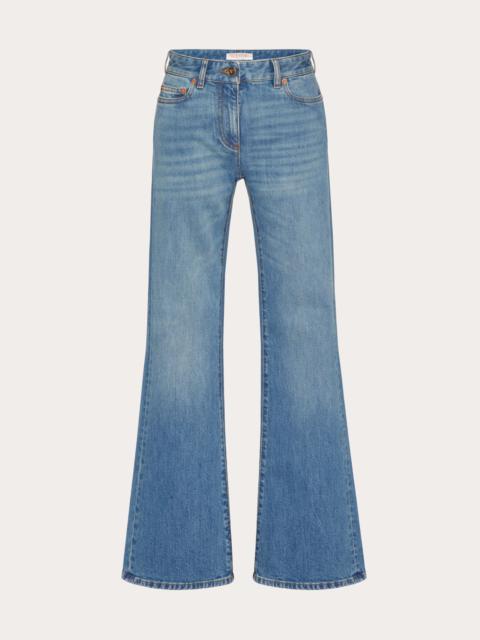 Valentino VLOGO CHAIN MEDIUM BLUE DENIM PANTS