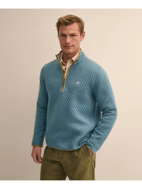 Brooks Brothers Cotton Blend Diamond-Quilted Quarter-Zip