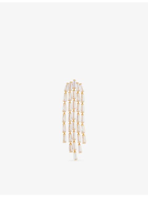 CRYSTAL HAZE Divine 18ct Yellow-Gold Plated Brass And Cubic-Zirconia Earrings