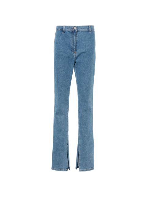 high-rise slim-fit jeans