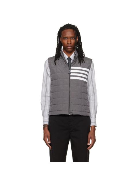 Thom Browne Gray Ripstop Light Weight Down Vest