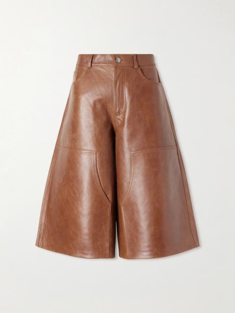 HAIKURE Legacy Leather Wide-leg Shorts
