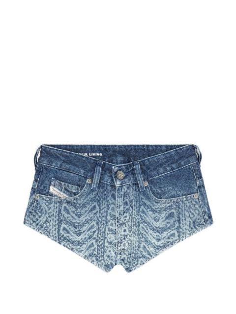 Diesel trompe-l’oeil bouclé shorts