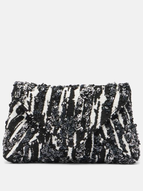 Dries Van Noten Sequined jacquard clutch