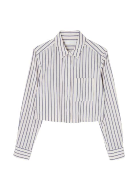 MOUSSY VINTAGE striped cropped shirt