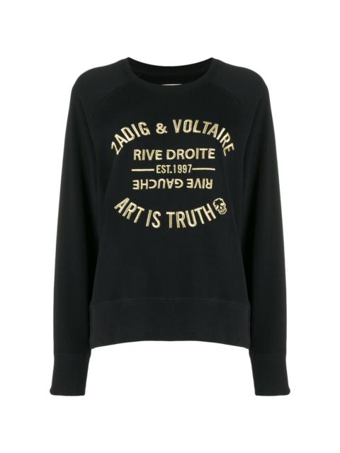 Zadig & Voltaire Art Is Truth embroidered sweatshirt