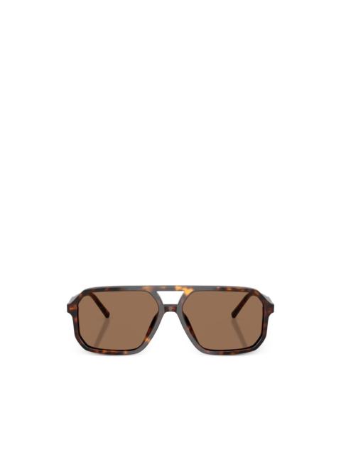 Dolce & Gabbana pilot-frame tortoiseshell sunglasses