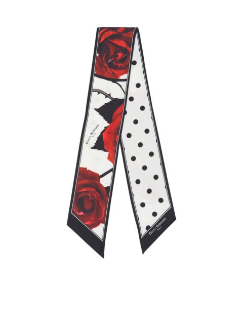 Balmain Red Roses and Polka Dots printed bandana