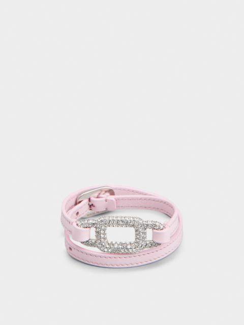 Roger Vivier Viv' Choc Strass Bracelet in Leather