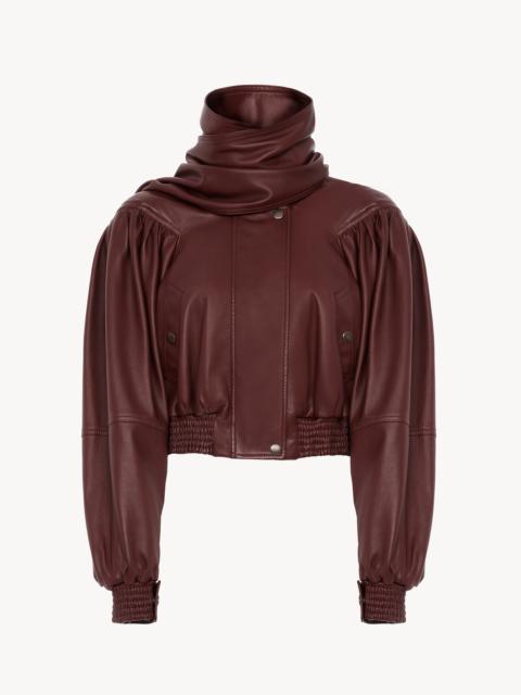 Chloé CROPPED SCARF JACKET IN LEATHER