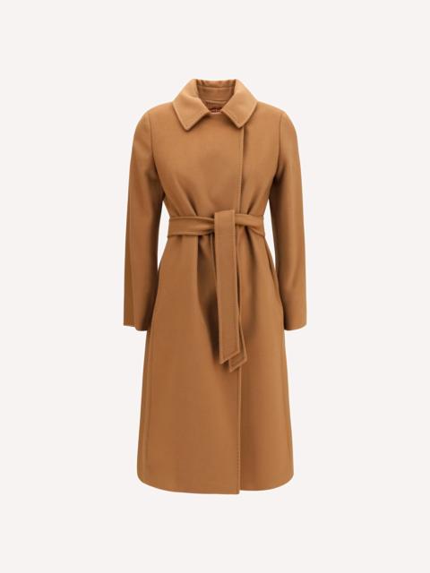 Max Mara Studio Bcollag Coat in virgin wool