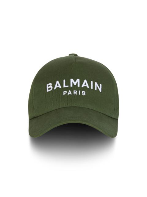 Balmain Cotton cap with Balmain Paris embroidery
