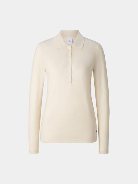 BOGNER Whoopy Polo Long-Sleeve Top in Off-White