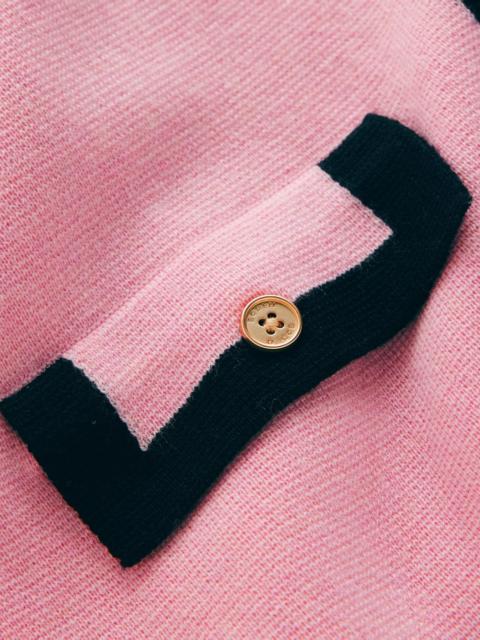 BODEN Elizabeth Bow Knitted Jacket-Spring Blossom Pink