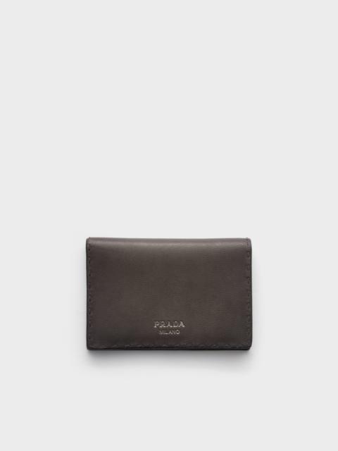 Prada Antiqued leather card holder