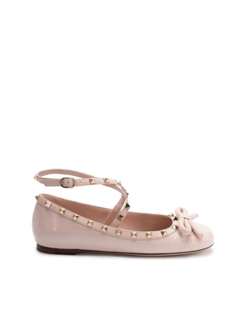 rockstud-embellished ballerina shoes