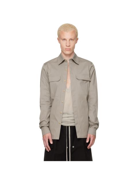 Rick Owens Gray Tower Work Shirt