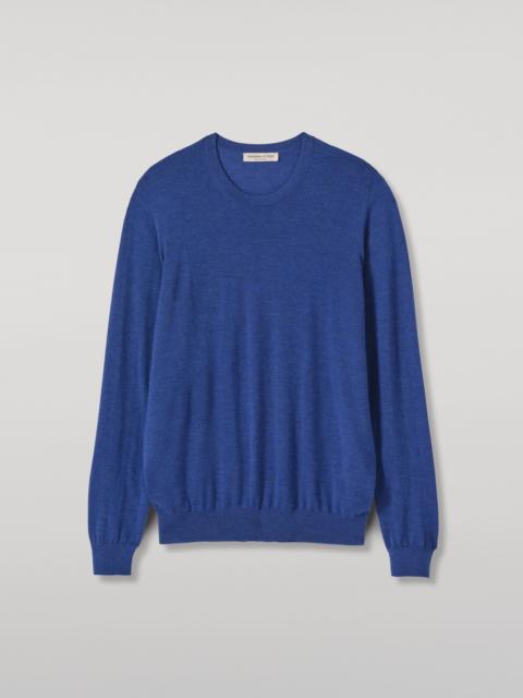 Johnstons of Elgin Fin Blue Superfine Cashmere Jumper