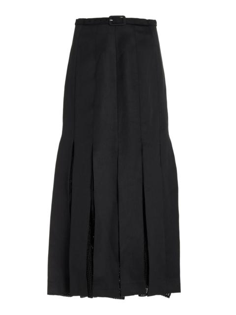 Edith Pleated Skirt in Linen