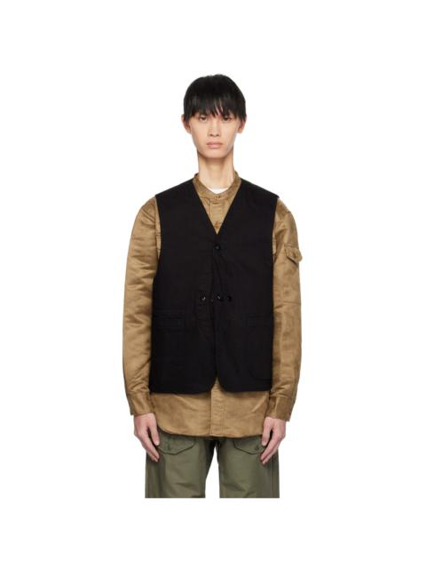 Engineered Garments Black Upland Denim Vest | REVERSIBLE