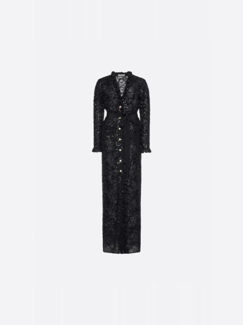 Alessandra Rich EMBROIDERED EVENING DRESS