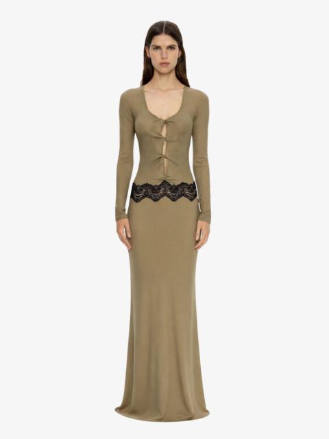 CHRISTOPHER ESBER Open Twist Verner Scooped Long Sleeve Dress