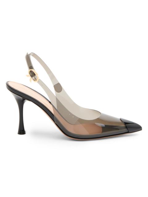 Gianvito Rossi Women's 85MM Cap-Toe Slingback Pumps - Fume Black