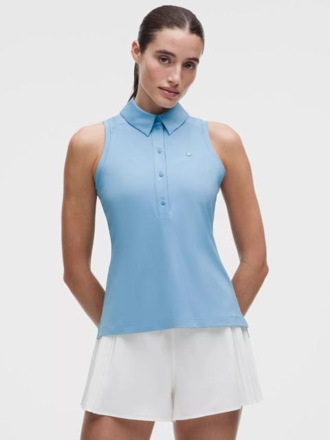 lululemon Quick-Dry Sleeveless Polo Shirt Straight Hem *Logo
