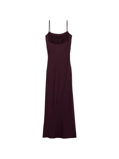 Claudie Pierlot Flowy fringed satin dress