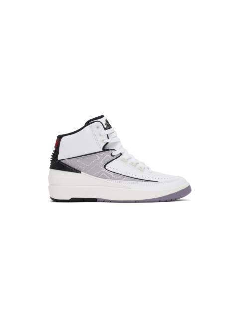 Jordan White & Silver Air Jordan 2 Retro Sneakers