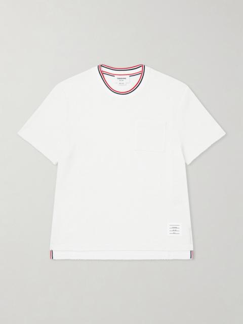 Thom Browne Pointelle-Knit Cotton and Linen-Blend T-Shirt