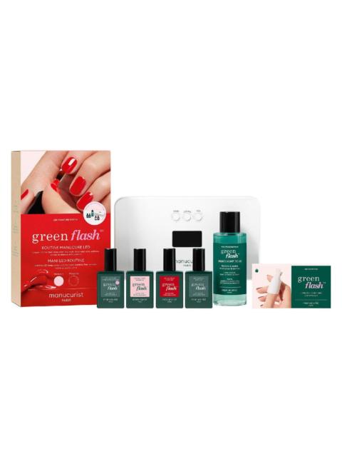 Manucurist 36W Green Flash Pro Routine Set - Poppy Red and Hortencia