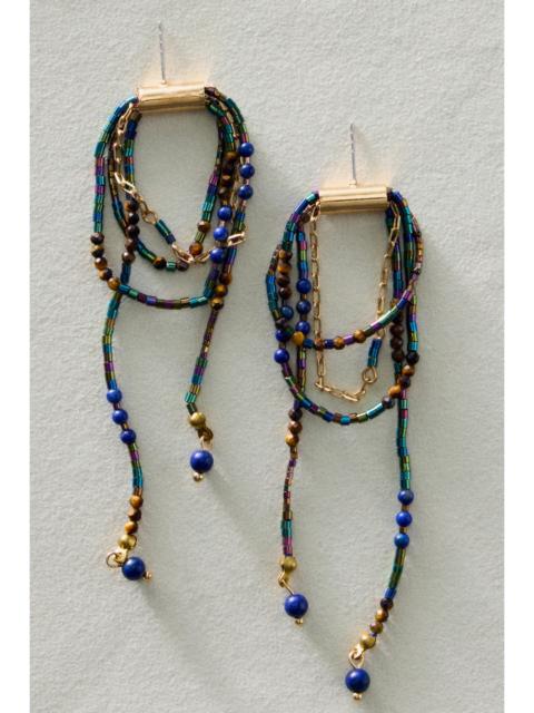 FREE PEOPLE Muse Semi-Precious Stone Beaded Dangle Earrings