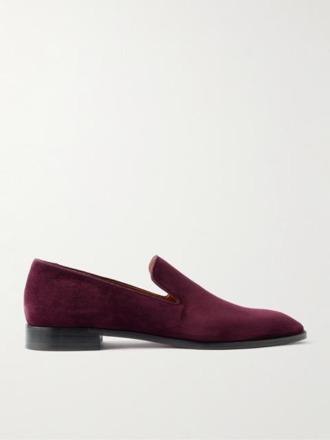 Christian Louboutin Danny Flex Grosgrain-Trimmed Suede Loafers
