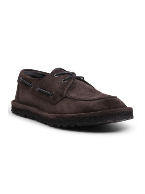 SUEDE LACE UP SHOES | DARK BROWN