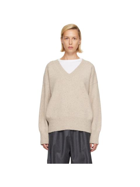 RÓHE Off-White Classic Mouliné Sweater