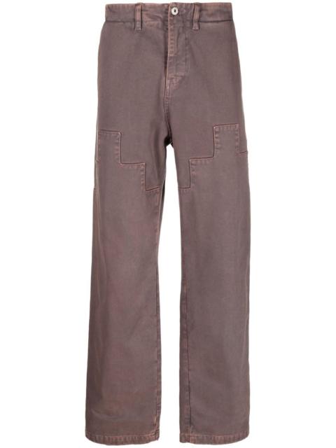 Cross straight-leg trousers