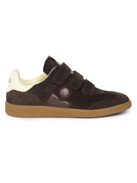 Isabel Marant Women's Beth Colorblocked Suede Low-Top Sneakers - Chocolate Light Yellow