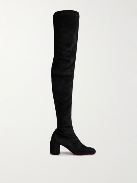 Christian Louboutin Minny suede over-the-knee boots Black