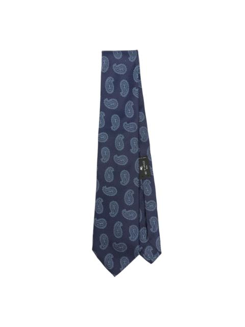 paisley-jacquard silk tie