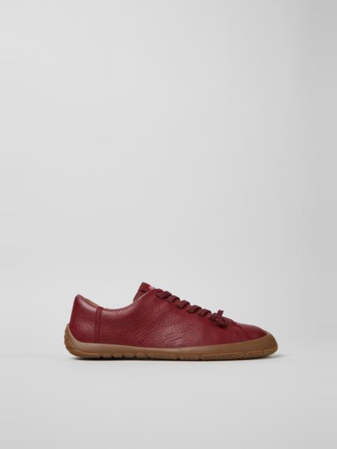 CAMPER Peu Path+ Burgundy Leather Sneakers for Women.