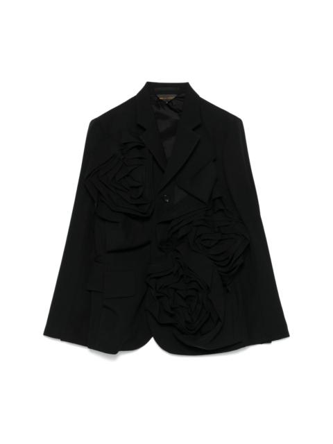 flowers-appliqué blazer