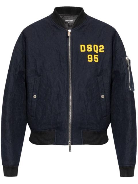 DSQUARED2 Logo-embroidered bomber jacket