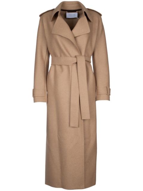 Harris Wharf London TRENCH-COAT MARRON À DOUBLE BOUTONNAGE
